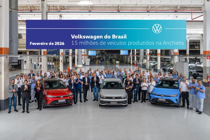 Anchieta da VW celebra 15 milhões de carros produzidos