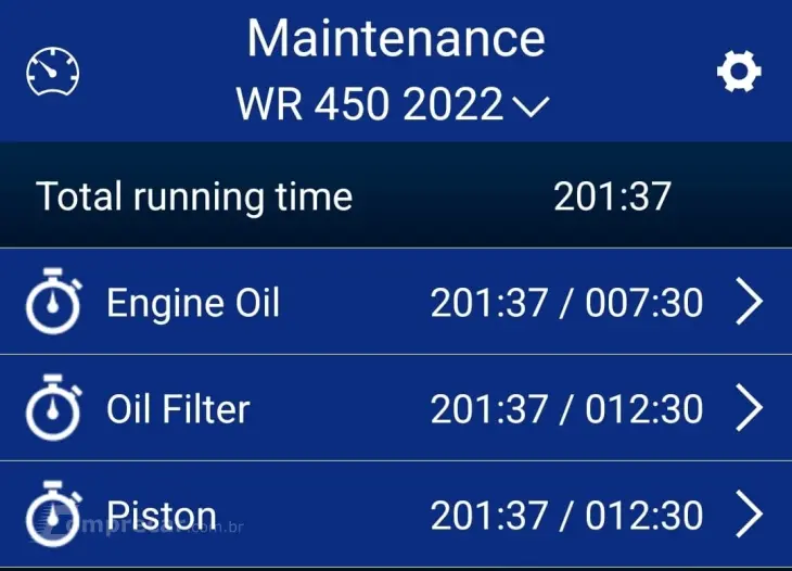 WR 450 Modelo sem Versão